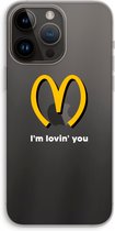 Case Company® - Hoesje geschikt voor iPhone 14 Pro Max hoesje - I'm lovin' you - Soft Cover Telefoonhoesje - Bescherming aan alle Kanten en Schermrand