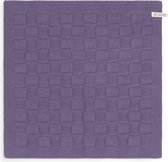 Knit Factory Gebreide Keukendoek - Keukenhanddoek Uni - Handdoek - Vaatdoek - Keuken doek - Violet - Paars - 50x50 cm