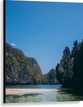 WallClassics - Toile - Rochers au bord du lac - Photo sur toile 75x100 cm (Décoration murale )