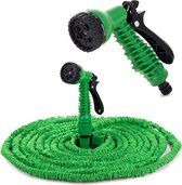 Bol.com Uitrekbare Tuinslang tot 30 Meter - Tuinsproeier met 7 verschillende standen - Tuin Besproeien - Sproeikop - Groen - Fle... aanbieding