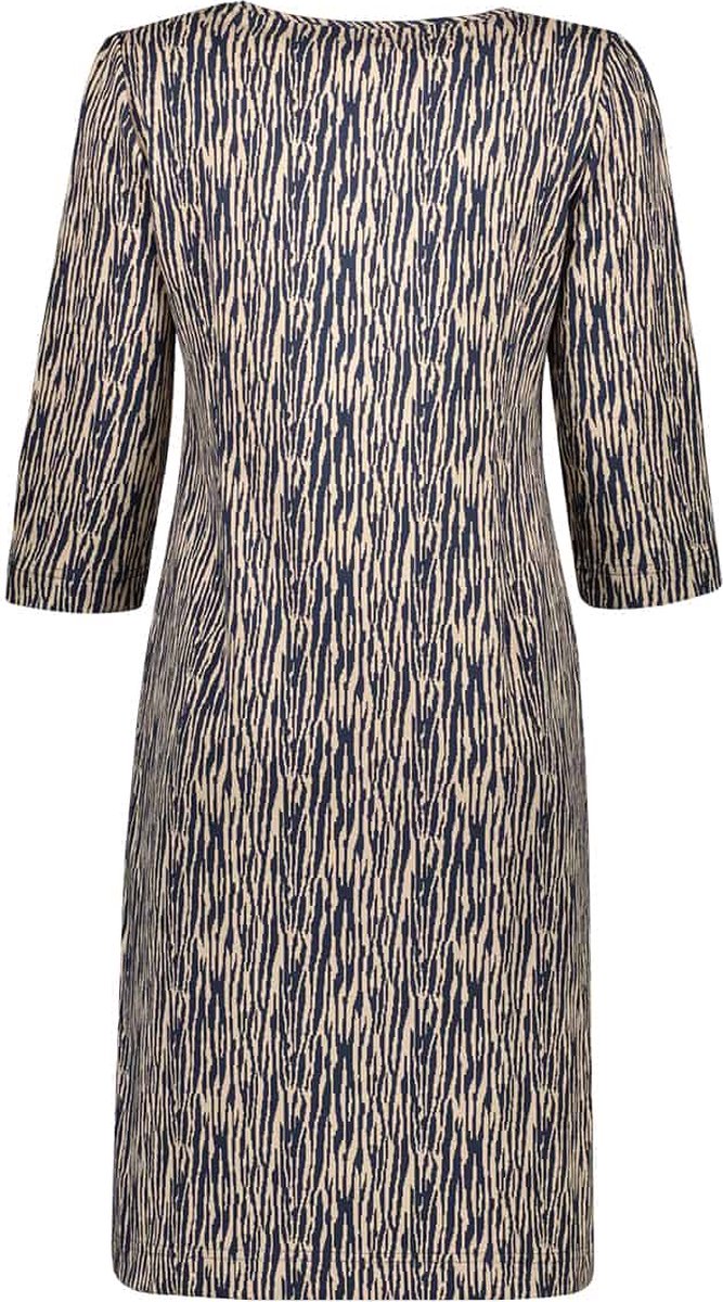 A-lijn jurk van organisch katoen met een ingeweven zebra dessin