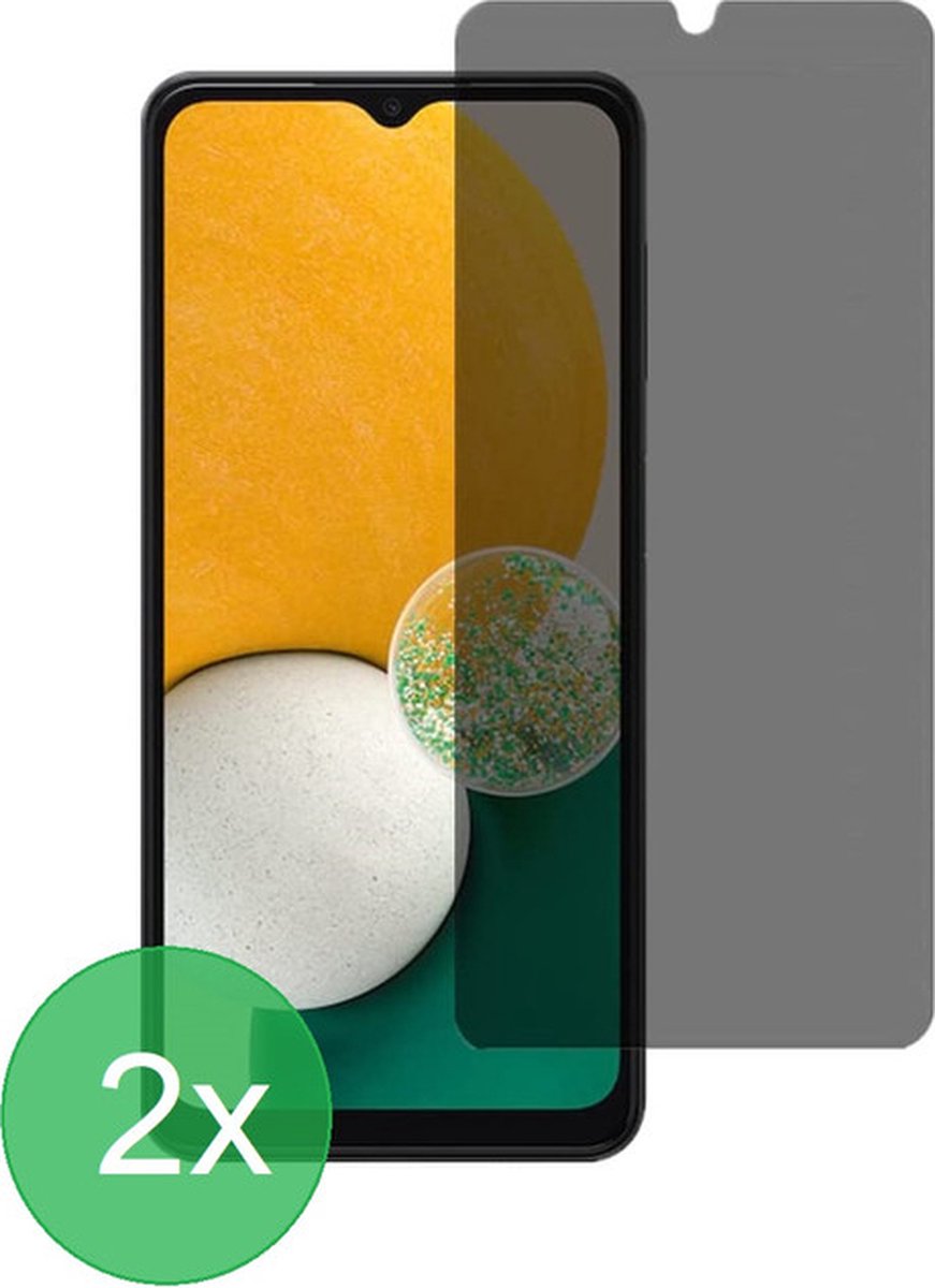 Privacy Screenprotector Glas - Tempered Glass Screen Protector Anti-Spy Geschikt voor: Samsung Galaxy A13 5G / A04s - 2x - bescherming - beschermglas - Anti Spy - ZT Accessoires
