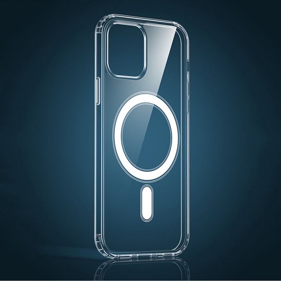 Transparante draadloos oplaadbare hoesje voor Iphone 14 / 13 | bol.com