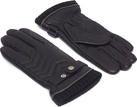 Leren Handschoenen Heren - Touchscreen handschoenen - 100% echt leer -  Gevoerde... | bol