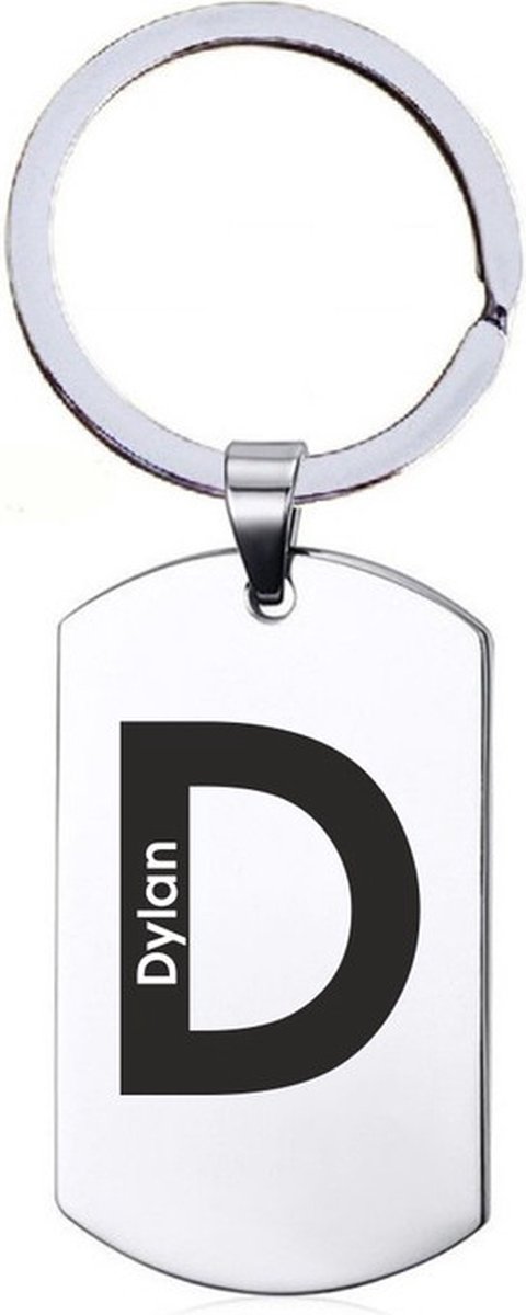 Naamkado - Dylan - RVS Sleutelhanger