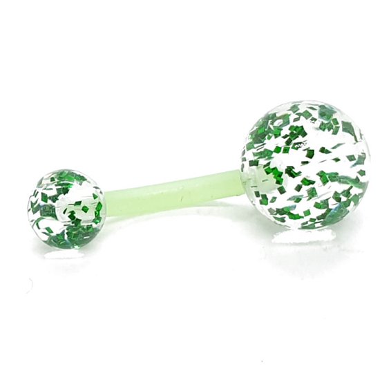 Glitter Groen - Navel Piercing