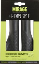 Handvatpaar Mirage Grips in style #45 - 132/132 mm met lockring  - zwart