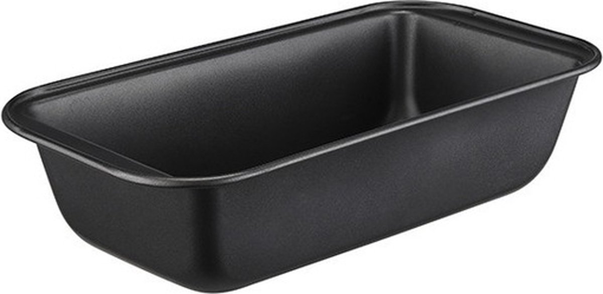 Rechthoekige zwarte bakvorm voor cake 25,5 x 12 x 8,5 cm