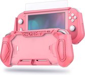YONO Grip Case pour Nintendo Switch LITE - Etui Console Ergonomique avec Glas Protecteur d'Ecran - Accessoires de vêtements pour bébé Housse de Protection - Rose