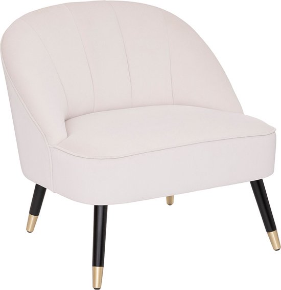 Velvet Fauteuil Fara Ivoor