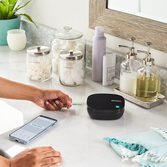 DYMO LetraTag 200B labelprinter met bluetooth | Compacte labelmaker | Verbinding via draadloze bluetoothtechnologie met iOS en Android | Inclusief 1 witte LetraTag tape