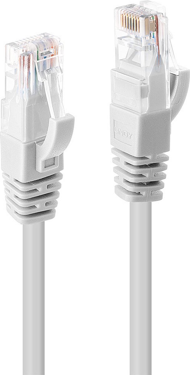 LINDY 48098 RJ45 Netwerkkabel, patchkabel CAT 6 U/UTP 15.00 m Wit 1 stuk(s)