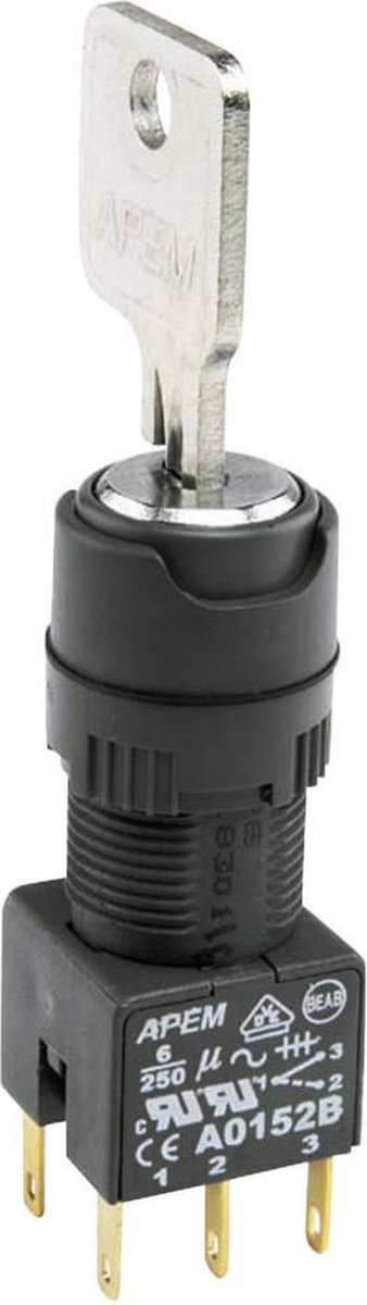 APEM A018125 Sleutelschakelaar 1 x 90 ° 1 stuk(s)