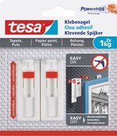 tesa 77774 Clou adhésif ajustable tesa® blanc Contenu: 2 pc(s)