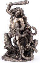Bataille d' Hercules avec Hydra - Statue en bronze - Veronese Design - (HxLxP) environ 23cm x 15,5cm x 12cm