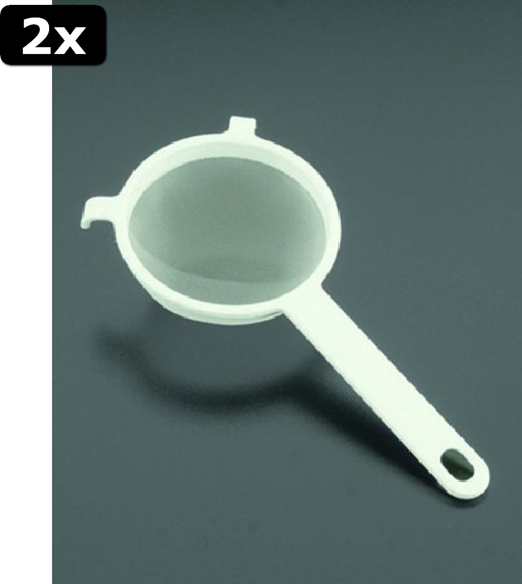 2x Metaltex zeef nylon 10 cm.