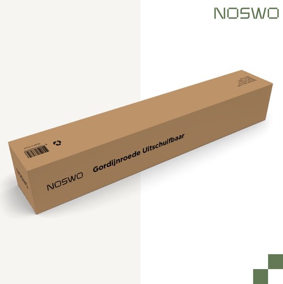 Tringle à rideau Noswo - Extensible - 143 à 213 cm - Tringle à rideau - Tringle à rideau - Métal - Zwart