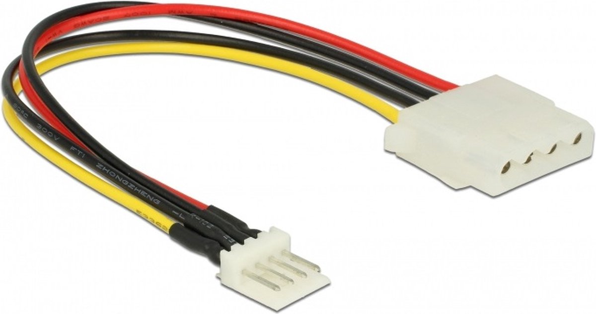 Floppy (m) - Molex (v) voedingskabel - 0,15 meter