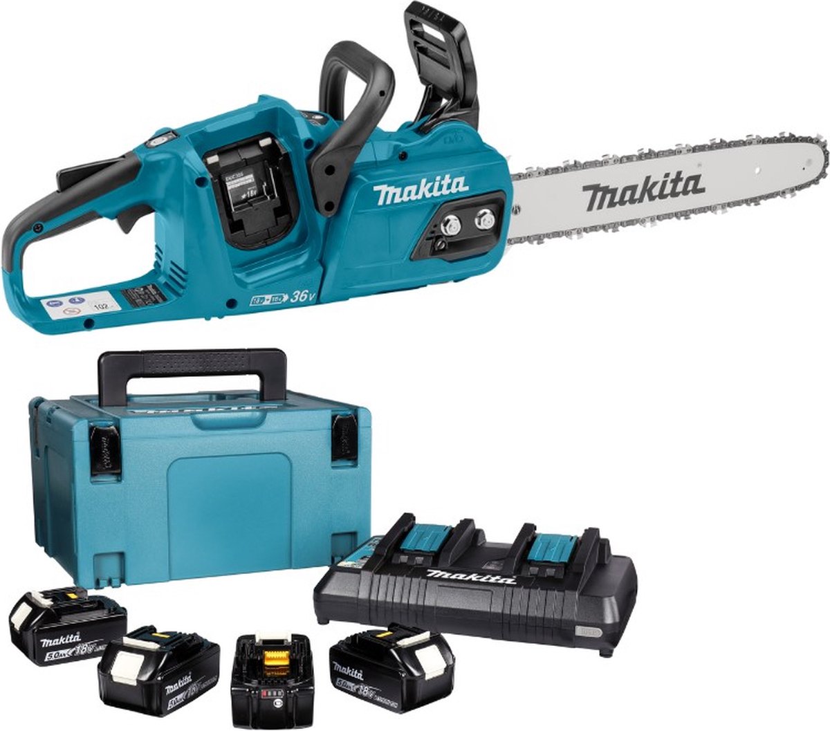 Bol.com DUC355PT4J 2x18 V Kettingzaag 35 cm aanbieding