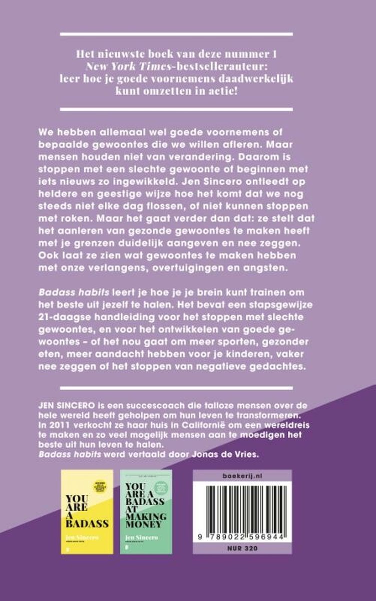 Badass habits - back cover