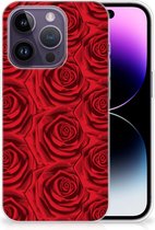 GSM Hoesje Geschikt voor iPhone 14 Pro TPU Bumper Red Roses