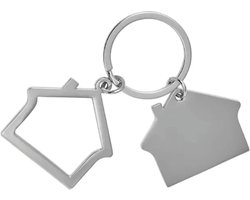 Nieuwe woning cadeau - sleutelhanger Metalen Huisje - verhuisd - Nieuw huis cadeau - Housewarming cadeau - Makelaardij