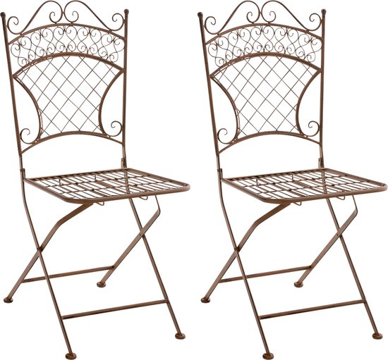Tectake Opvouwbare Tuinstoelen Met Verstelbare Rugleuning - Gaas - Set Van 2 - Zwart/zilver