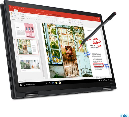 Lenovo ThinkPad X13 Yoga Gen 2 (Intel) Intel® Core™ i5 i5-1135G7 Hybride (2-in-1) 33,8 cm (13.3") Touchscreen WUXGA 16 GB LPDDR4x-SDRAM 256 GB SSD Wi-Fi 6 (802.11ax) Windows 11 Pro Engels Zwart - Lenovo - Hoofdafbeelding