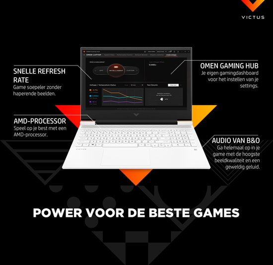 Victus by HP 16-e0300nd - GTX 1650, 8 GB RAM, 512 GB SSD, 16.1 inch scherm