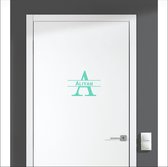 Sticker pour porte avec nom - Aliyah - Menthe