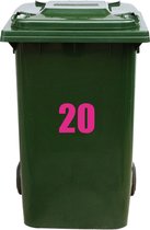 Kliko Sticker / Vuilnisbak Sticker - Nummer 20 - 21 x 17 - Roze