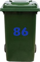 Kliko Sticker / Vuilnisbak Sticker - Nummer 86 - 14,7 x 25 - Blauw