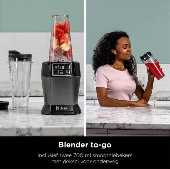 Ninja Foodi Luxe Blender en Smoothie Maker - Blender To-Go - 1000 Watt - IJsCrusher - met 2 Mixbekers - BN495EU van Ninja — afbeelding 4