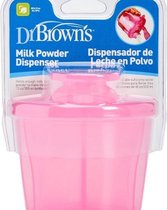 Dr.Brown's melkpoederdispenser - Voor op reis - roze