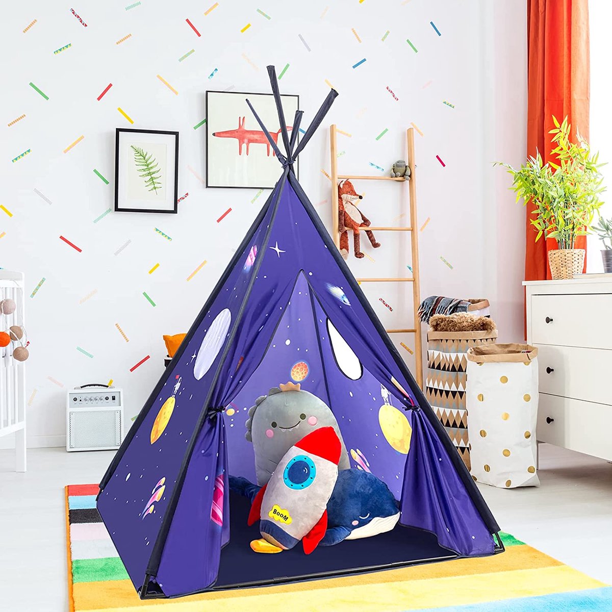 Petite Amélie ® Speeltent Vanaf 2 Jaar - Speelhuisje Binnen Met Bodem Kindertent Staand H 1 25m X 1 05m Snel Opbouwen Afbreken Door Pop Up Mechanisme