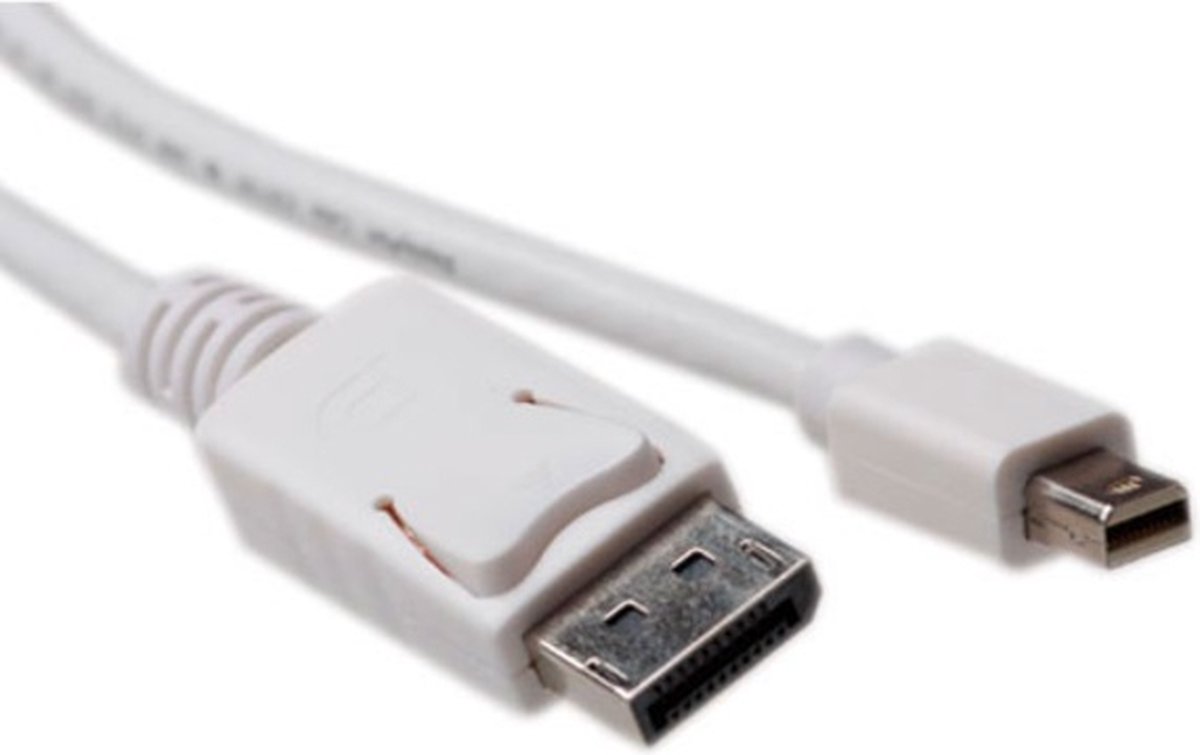 ACT AK3966 4K DisplayPort Verloopkabel | Mini DisplayPort Male/DisplayPort Male | Wit | 3 meter
