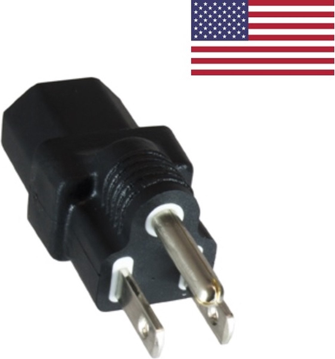 C13 - Type B / Amerika stroomadapter / zwart / zwart