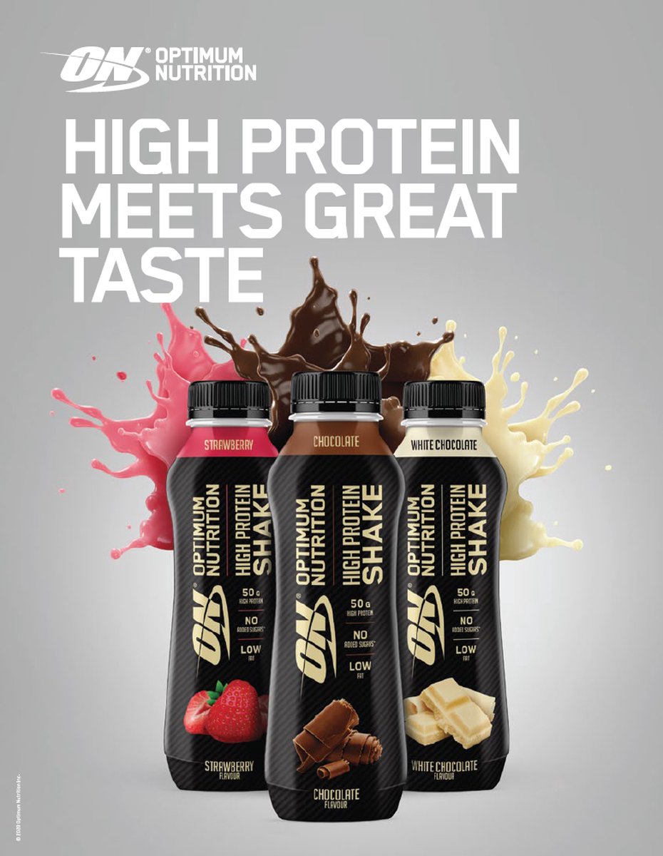 Optimum Nutrition High Protein Shake Aardbei ReadytoDrink