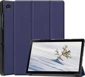 Coque Samsung Galaxy Tab A8 – Coque Samsung Tab A8 – Coque Galaxy Tab A8 – Coque Samsung Galaxy Tab A8 2022 – Étui à trois volets pour tablette – Bleu foncé