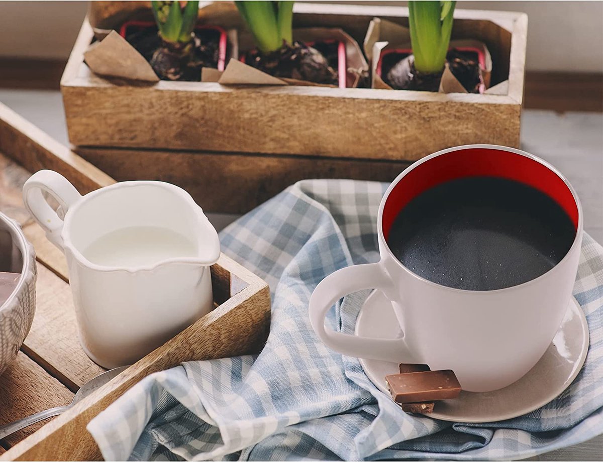 Exquisite Koffiemokken Set, Spiegel Cup En Schotel Luxe Art Mirage