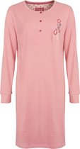 Tenderness Dames Nachthemd - Polo Sluiting - Katoen - Roze - Maat S