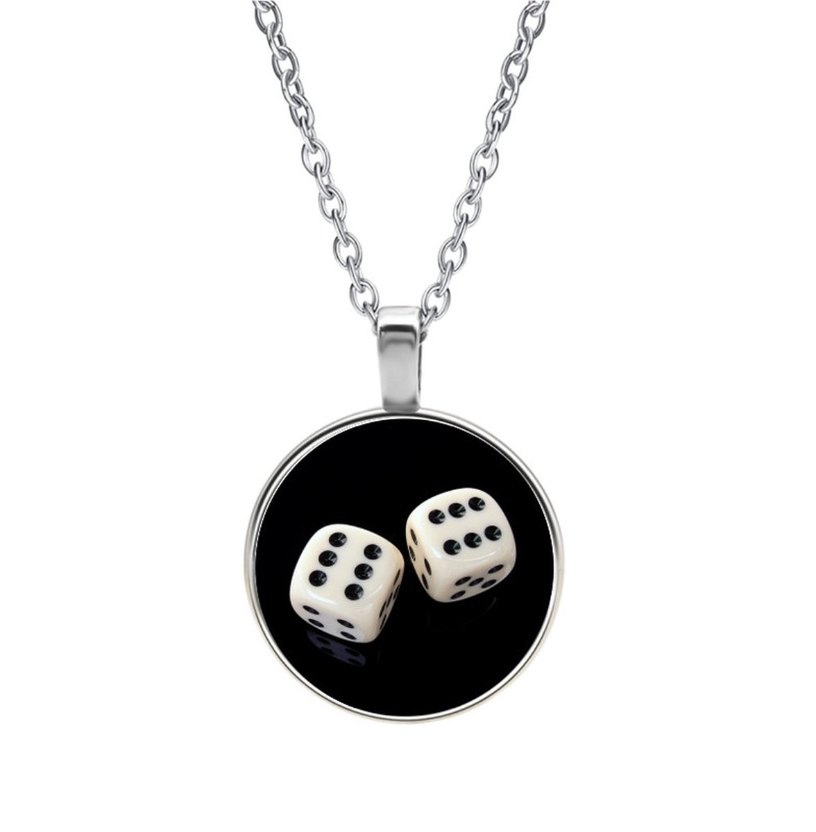 Ketting Glas - Dobbelstenen
