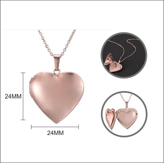 Pendentif Photo Avec Chaîne Et Gravure - Coeur - Coeur