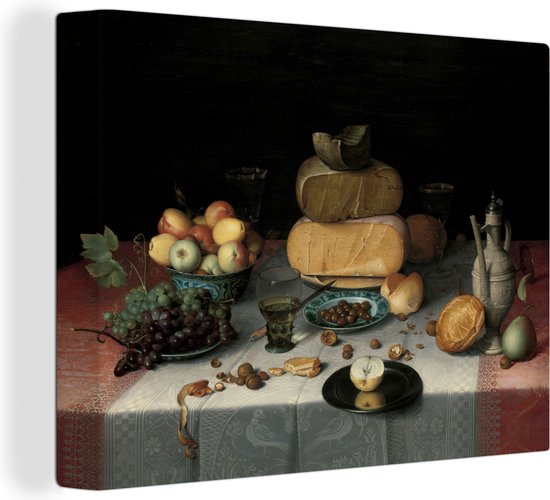 Toile - Peinture Nature morte aux fromages - Oeuvre - Maîtres anciens - 160x120 cm - Décoration de chambre - Salon