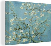 Canvas - Schilderij Van Gogh - Amandelbloesem - Bloesem - Oude meesters - Vincent van Gogh - 80x60 cm - Kamer decoratie - Slaapkamer