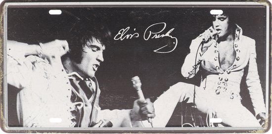Placa de Metal Decorativa Elvis Presley - 30 x 20 cm - | Presentes