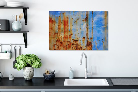 Toile Peinture Acier - Rouille - Vintage - 60x40 cm - Décoration murale