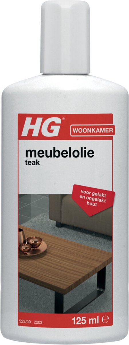 HG meubelolie teak - 125ml - voor gelakt en ongelakt hout | bol.com