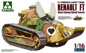 1:16 Takom 1001 French Light Tank Renault FT - Char Canon/Girod Turret Plastic Modelbouwpakket