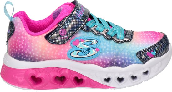 Skechers Flutter Heart Lights sneakers blauw/roze - Dames - Maat 33